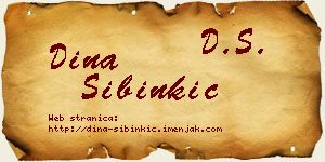 Dina Sibinkić vizit kartica